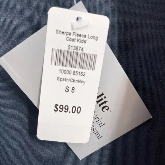 L.L. Bean Kid's Sherpa Fleece Long Coat NWT Size S - Picture 11 of 14